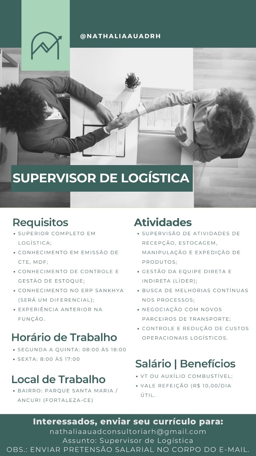 SUPERVISOR(A) DE LOGÍSTICA