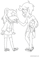 Star Butterfly and Marco Diaz coloring page