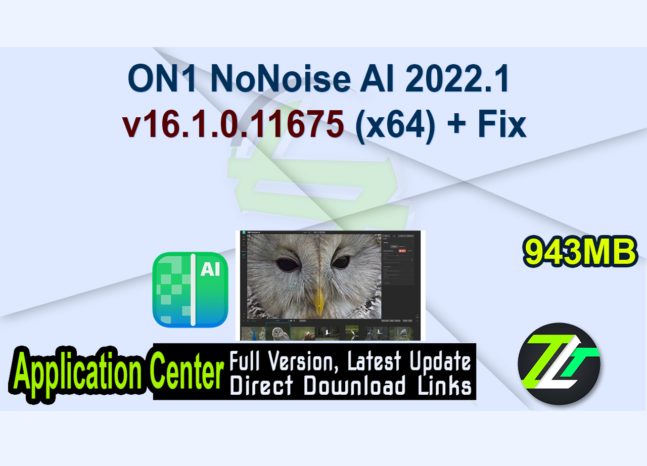 ON1 NoNoise AI 2022.1 v16.1.0.11675 (x64) + Fix