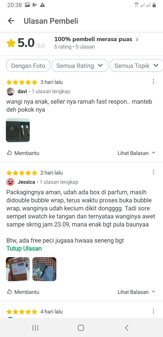 Testimoni Parfum Kasturi Man Hijrah