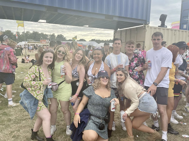 Group of friends at festival