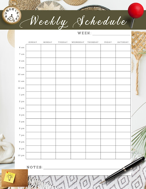 10 Free Weekly Schedule Planner Printables -  Minimalist Pastel Abstract Theme - Beautiful, Simple, Stylish Designs