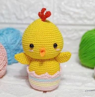 PATRON GRATIS POLLO AMIGURUMI 48977 🐥