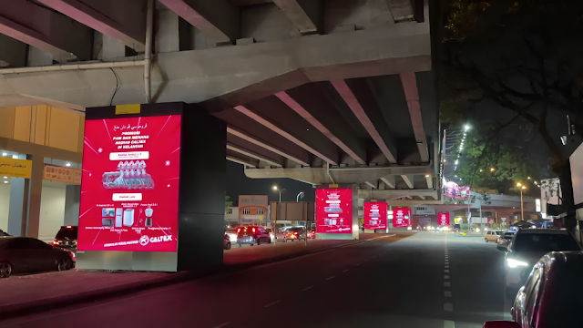 Caltex Ad Kota Bharu Digital Pillars LED Billboard Advertising Malaysia Kelantan Digital Outdoor Advertising