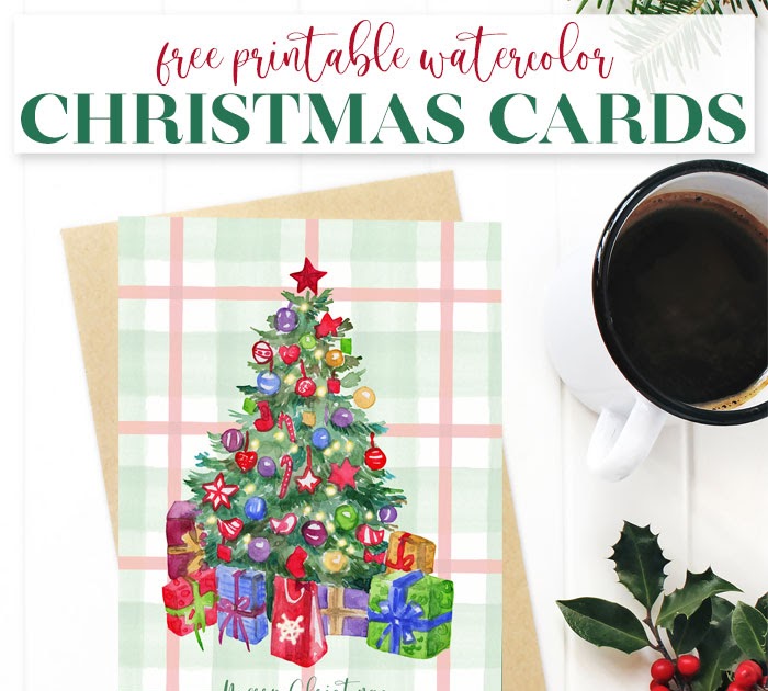 21 Free Printable Handmade Watercolor Christmas Cards