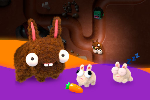 Daddy Rabbit Zombie Farm – Collect carrots and assemble rabbits