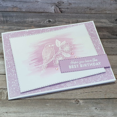 Friendly hello Stampin up watercolour wash card