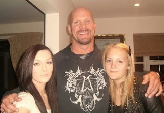 Kristin Feres' husband Steve Austin with his kids