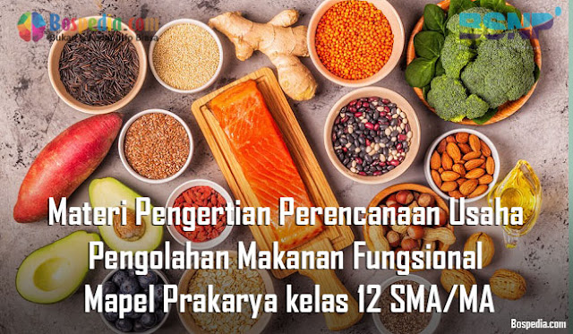 Materi Pengertian Perencanaan Usaha Pengolahan Makanan Fungsional Mapel Prakarya kelas 12 SMA/MA