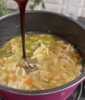 Hot and Sour Chicken Soup - restaurant style