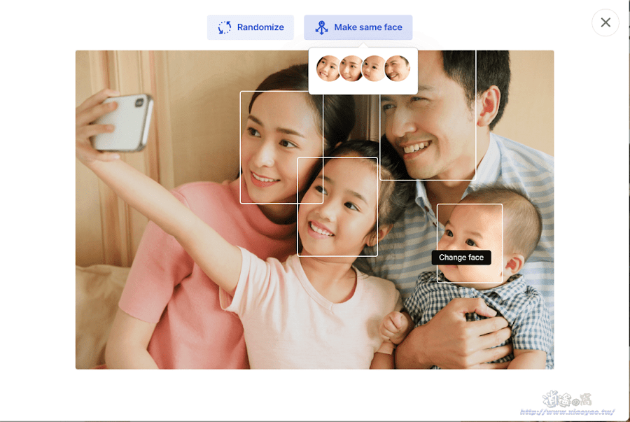 AI Face Swap 線上照片換臉，使用 AI 更換五官維持原本表情