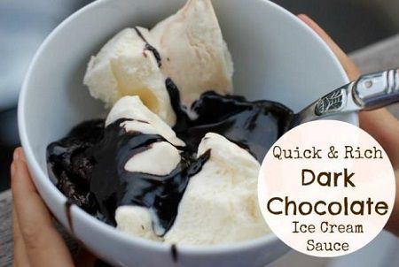 Quick and Rich Dark Chocolate Ice Cream Sauce