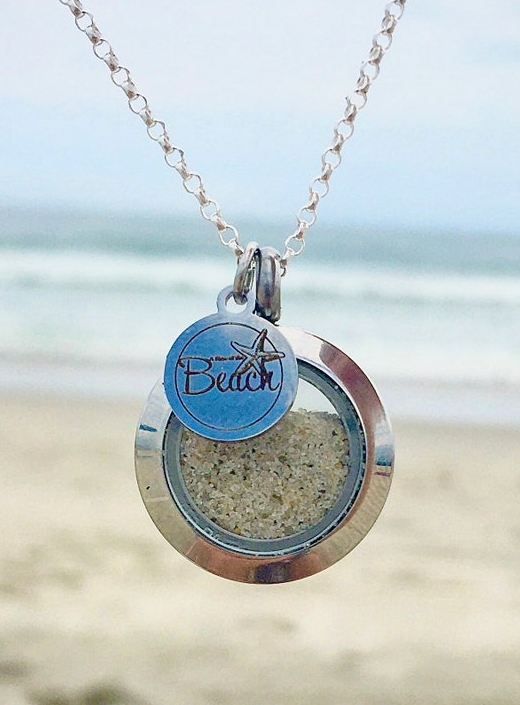 Beach Sand Pendant Necklace