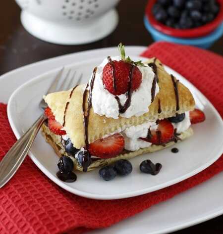 Red White and Blue Nutella Napoleons Recipe