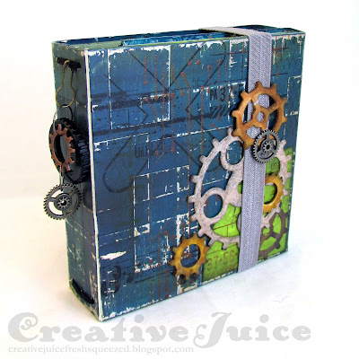 Lisa Hoel for Eileen Hull - Favorite projects of 2021! Robot Cyberpunk Folio Journal  #creativejuicefreshsqueezed  #eileenhull #eileenhulldesigns #eileenhullsizzix #ehinspirationteam #eheducators #Sizzix #mymakingstory #diecutting