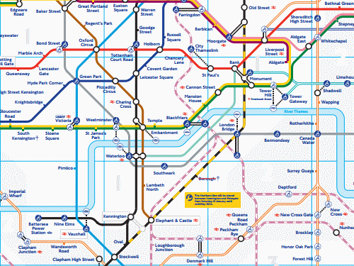 January 2022 tube map