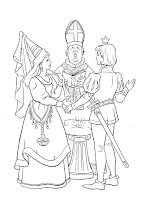 Royal wedding coloring page