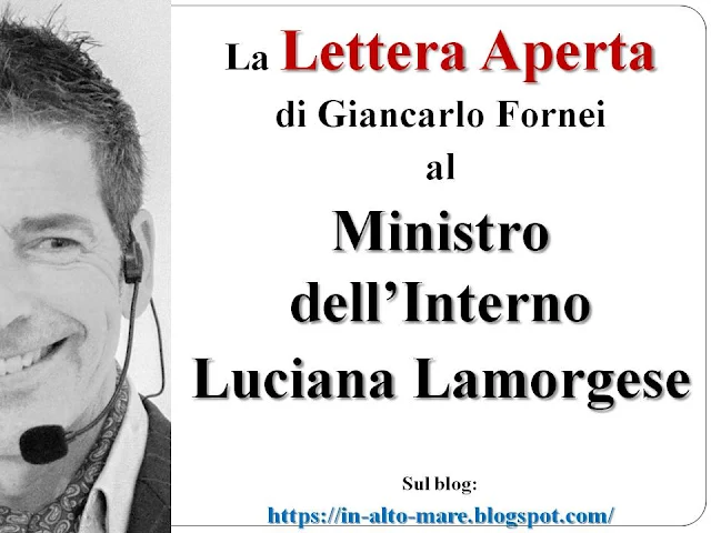 Lettera aperta al Ministro dell'Interno Luciana Lamorgese