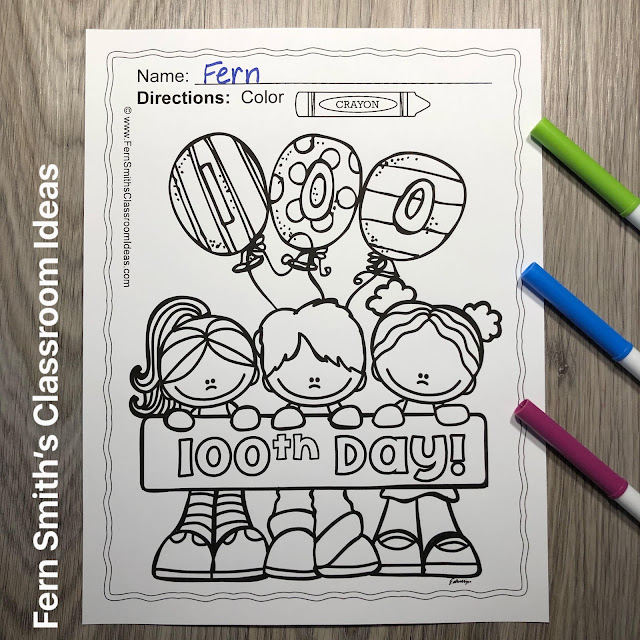 Click Here to Grab These 100th Day Coloring Page For Your Classroom Today!