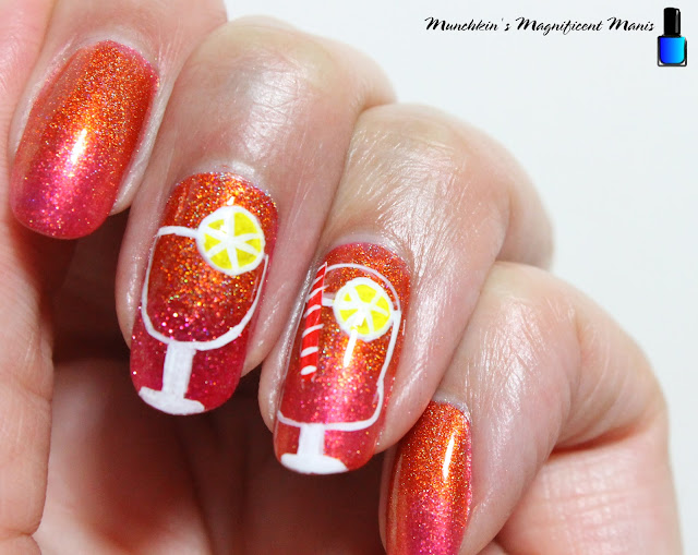 Tropical Drink Nail Design