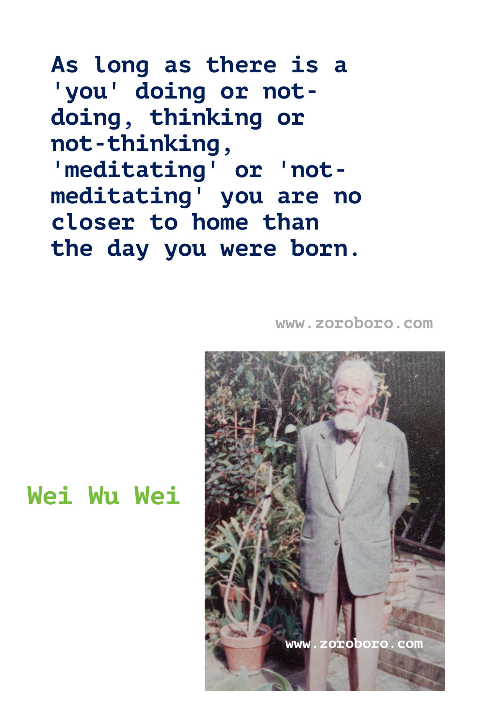 Wei Wu Wei Quotes. Terence Gray Quotes, Spiritual, Yoga & Buddhism Quotes. Wei Wu Wei Philosophy (Author). Wei Wu Wei Books Quotes