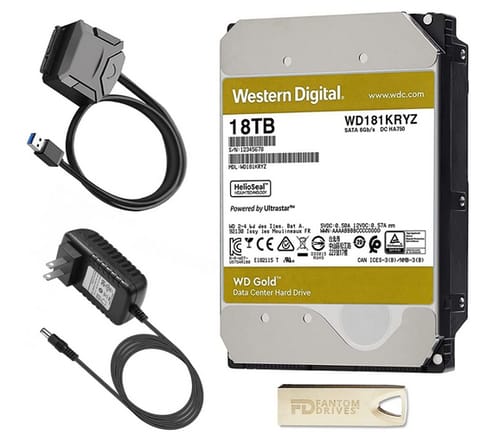 Fantom Drives 18TB Hard Drive Upgrade Kit with Gold Enterprise Drive