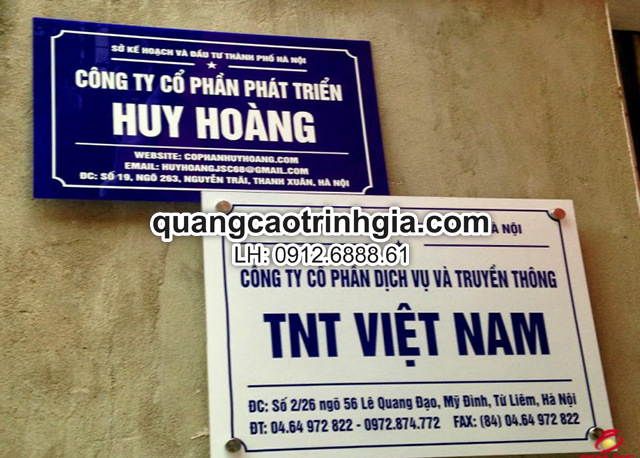 In Biển phòng ban, chức danh, trụ sở công ty Quảng Cáo - tại Triệu Sơn, Thanh Hóa