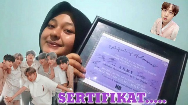 Sertifikat Army BTS