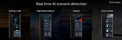 Xiaomi Mi Mix Alpha's real-time AI scenario detection in action. Photo sourced from GSMArena.