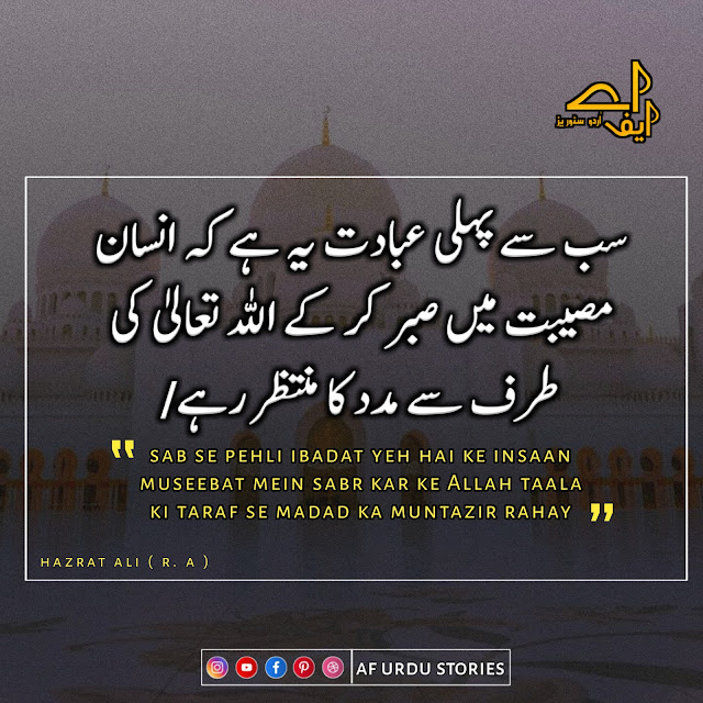 حضرت علی کرم اللہ وجہہ الکریم کے خوبصورت اقوال | Hazrat Ali Quotes In Urdu