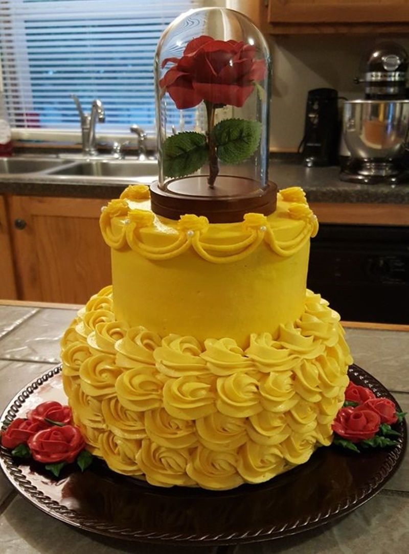 beauty and the beast cakes