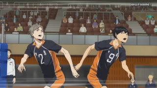 ハイキュー!! アニメ 2期24話 影山飛雄 菅原孝支 ツーセッター | HAIKYU!! Aobajohsai vs Karasuno