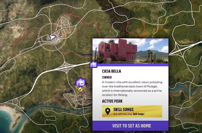 House Location, FH5, Casa Bella, Location Map
