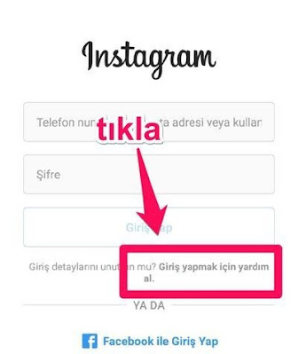 İnstagram Şifre Değiştirme