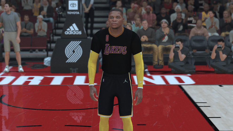 NBA 2K22 Los Angeles Lakers Jersey With sleeve by Alexlion2017
