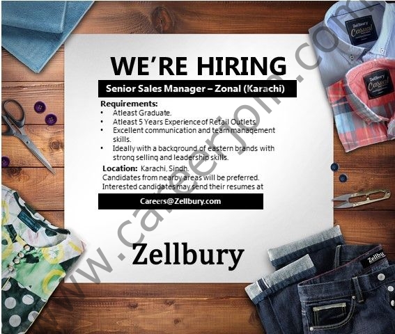 Jobs in Zellbury Pakistan