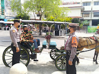 Unitpamobvit Berikan Pesan Keamanan dan Protokol Kesehatan di Malioboro