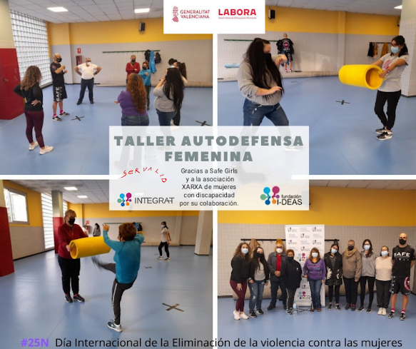 Taller autodefensa para la eliminación de la violencia contra las mujeres.