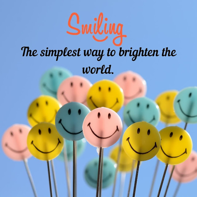 Smiling: the simplest way to brighten the world.