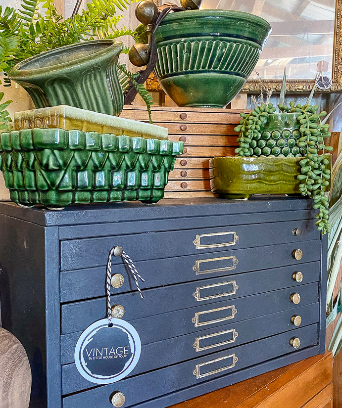 vintage metal drawers