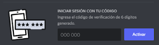 codigo de autenticacion discord