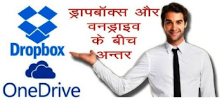 Difference between Dropbox and OneDrive in Hindi