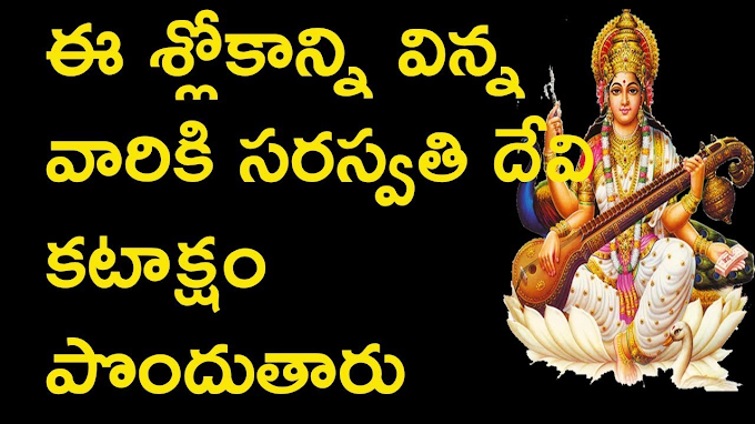  సరస్వతీ శ్లోకం: