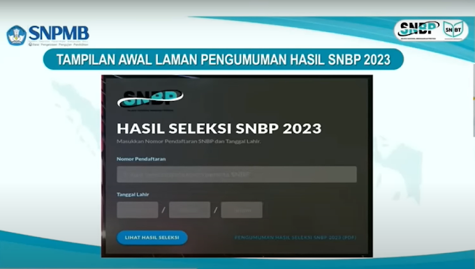Cara melihat Pengumuman SNBP - SNPMB 2023