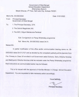 Notification of Paray shikshalaya