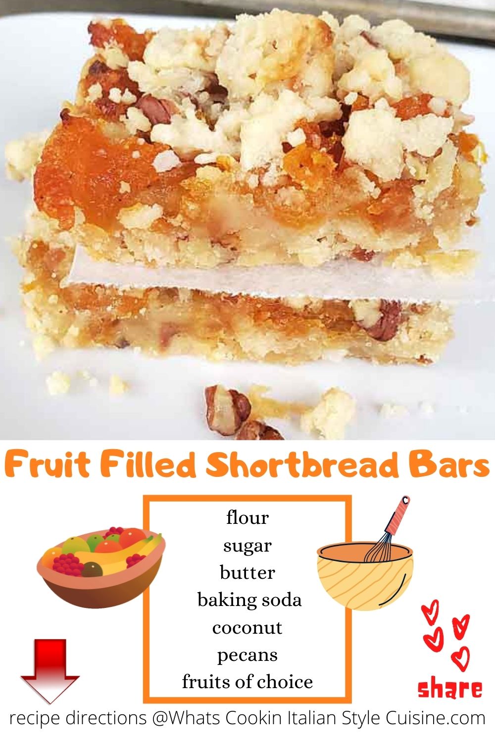 pin for later fruit filled shortbread bars