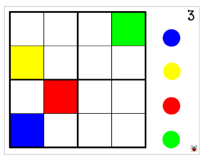 para Educación Infantil: 15 sudokus colores (4x4)