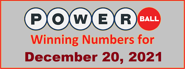 PowerBall Winning Numbers for Monday, December 20, 2021