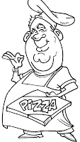 pizza baker coloring page