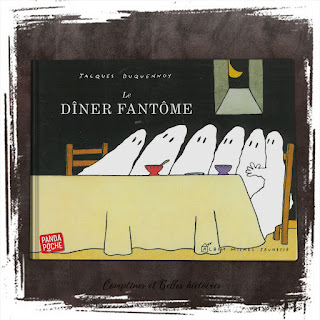 Le dîner fantôme, un livre plein d'humour, sur les couleurs et des fantômes qui ne font pas peur du tout, Albin Michel Jeunesse - Sélection de livres pour Halloween par Comptines et Belles Histoires